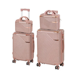 TraveLux Urban XXII gurulós bőrönd szett rosegold