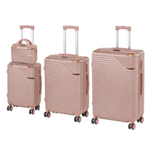 TraveLux Urban XXIV gurulós bőrönd szett rosegold