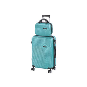 TraveLux Pro IV gurulós bőrönd szett lagúnakék