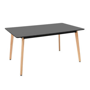 Silla 150 cm szögletes étkezőasztal fekete