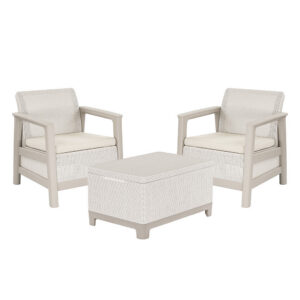 Scandi Balcony linea set kerti bútor garnitúra kavicsszürke-bézs