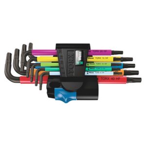 WERA 967 TX BO BlackLaser Torx L-kulcs készlet, 9 darabos – Német műhelyszerszám