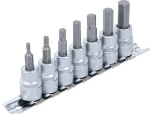 BGS technic 3/8 hüvelykes hatszögletű bitkészlet, 3-10 mm, 7 darabos