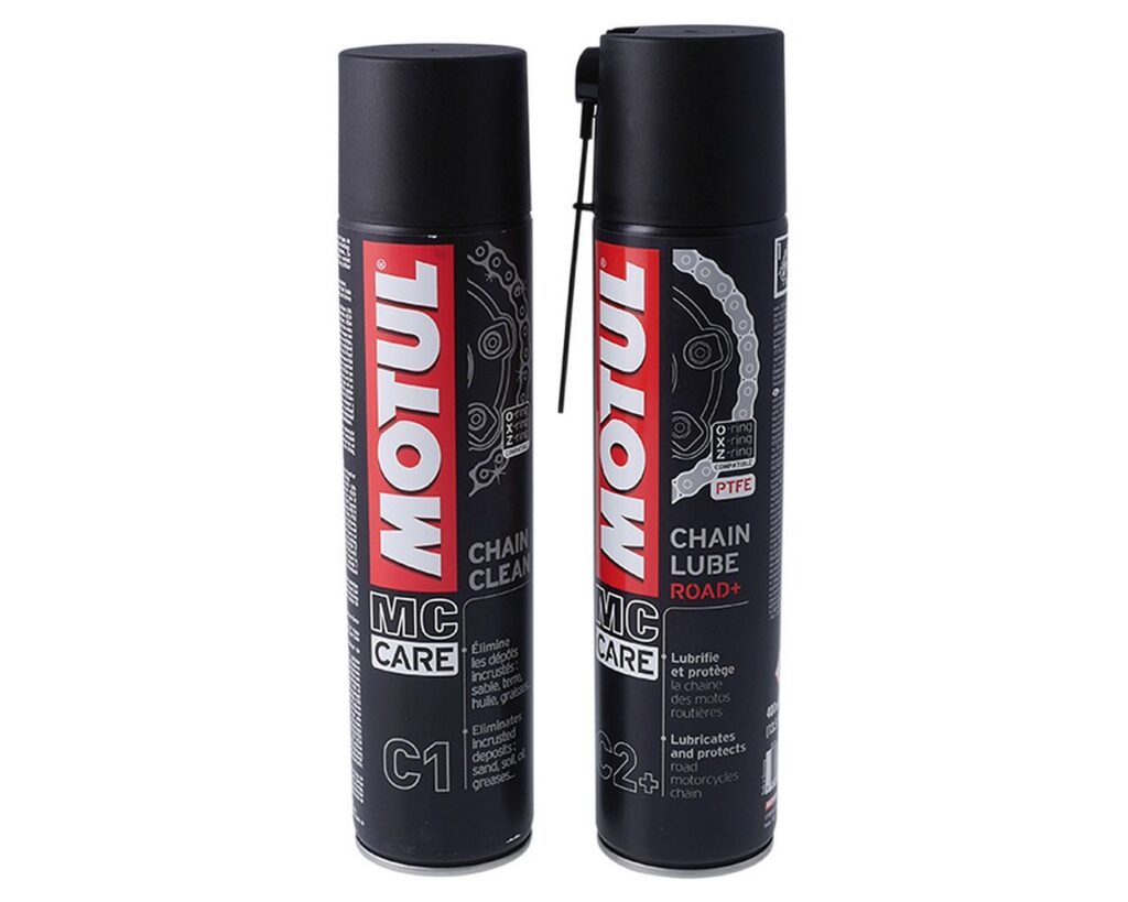 MOTUL lánctisztító szett C1 Chain Clean 400 ml / C2+ Chain Lube Road Plus 400ml