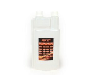 BGM Olajmérő pohár 1000ml adagolókamrával (60ml) és két kupakkal, robogó, moped, Vespa, Lambretta motorkerékpárhoz, univerzális