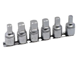 BGS olajszerviz kulcskészlet, belső négyszög 12,5 mm (1/2 col) olajcsere készlet 8-14 mm 6 db-os Opel Dacia Renault Twingo Megane