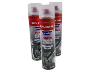 PRESTO féktisztító spray szett 600ml, 3 darab motorkerékpárhoz, robogóhoz, autóhoz, quadhoz, műhelyhasználatra, motortisztító