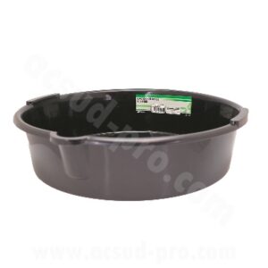 ACSIN 37 cm-es kerek olajteknő, 8 literes, kiöntőcsőrrel