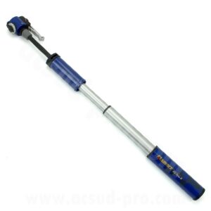 AIRACE Mini Fit Tele R kerékpár pumpa (országúti) 7 bar VS/VP Ø20 kék (tartóval)