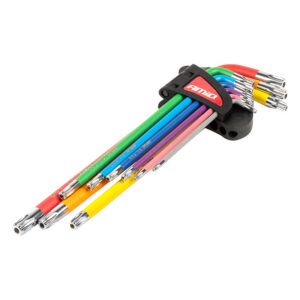 AMIO TORX S2 hajlított imbuszkulcs-készlet, hosszú kivitel, 9 részes