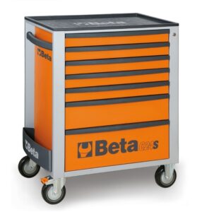 BETA mobil szerszámoskocsi hét fiókkal, narancssárga