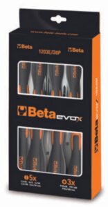 BETA TOOLS 8 részes lapos- és csillagcsavarhúzó készlet