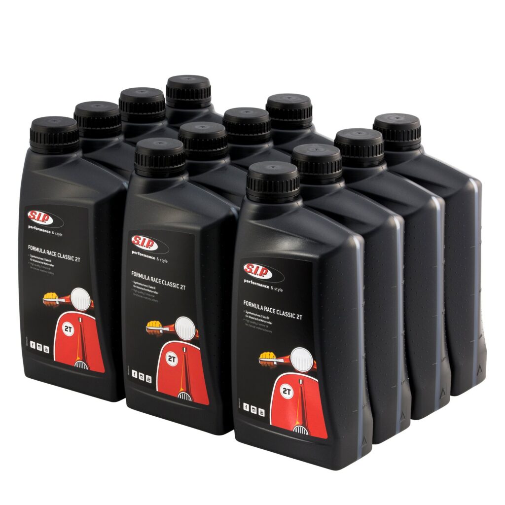 SIP Performance SIP Formula Race CLASSIC szintetikus 2T olaj váltós robogókhoz, 1000 ml, 12 db