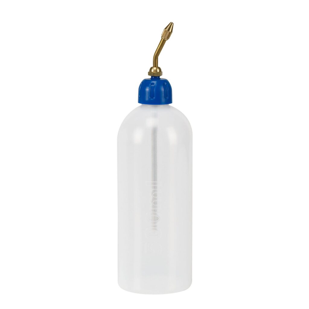 PRESSOL Laboratóriumi pipetta, áttetsző polietilén, 500 ml, sárgaréz kifolyóval (darabra)