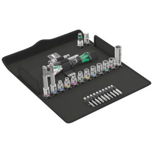 WERA Bicycle Set 7 Zyklop Speed 3/8 forgatható fejű racsni, fekete-zöld (27 részes készlet) – Német márka műhelyekhez