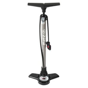 ZEFAL Profil Max FP20 padlópumpa, acél test, ezüst, 9 bar nyomásmérővel, VP-VS csatlakozó, tartozékokkal