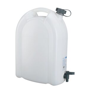 PRESSOL víztartály – polietilén, áttetsző, csappal és kupakkal, 20 liter