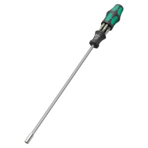 WERA 27 SB Kraftform Kompakt 27 XL SHK 1-4 bitbefogós csavarhúzó, beépített bit tárolóval, fekete-zöld (német márka, műhelyhasználatra)
