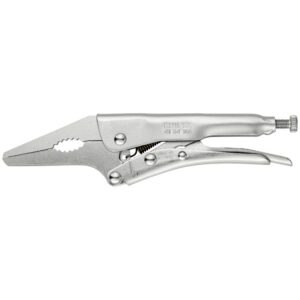 KNIPEX Profi hosszúcsőrű satu fogó, 165 mm, horganyzott, állítócsavarral (41 34 165) – Német gyártmány