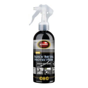 AUTOSOL Quick Metal Protection fém tisztító és zsírtalanító (250 ml, kefélt fém és eloxált alumínium felületekre, prémium minőség, Németország)