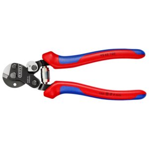 KNIPEX PRO kábelvágó fogó, robusztus, 160 mm, krómozott, 2,5–7 mm kábelhez, ergonomikus markolattal (95 62 160, Németországban készült)
