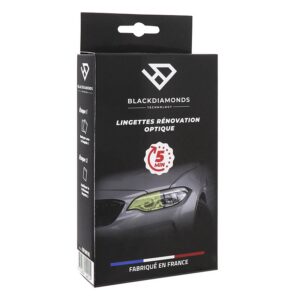 BLACKDIAMONDS fényszóró felújító törlőkendő készlet (1 doboz, Franciaországban gyártva)