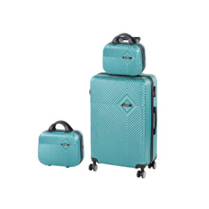 TraveLux Pro XIV gurulós bőrönd szett lagúnakék
