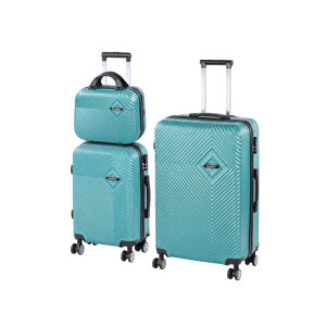 TraveLux Pro XIX gurulós bőrönd szett lagúnakék