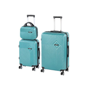 TraveLux Pro XVI gurulós bőrönd szett lagúnakék
