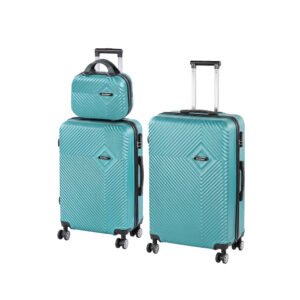 TraveLux Pro XVII gurulós bőrönd szett lagúnakék