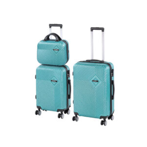 TraveLux Pro XVIII gurulós bőrönd szett lagúnakék