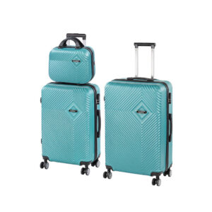 TraveLux Pro XX gurulós bőrönd szett lagúnakék