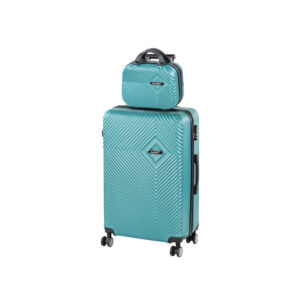 TraveLux Pro V gurulós bőrönd szett lagúnakék