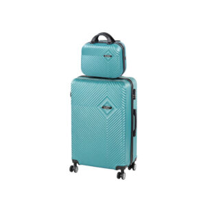 TraveLux Pro VIII gurulós bőrönd szett lagúnakék