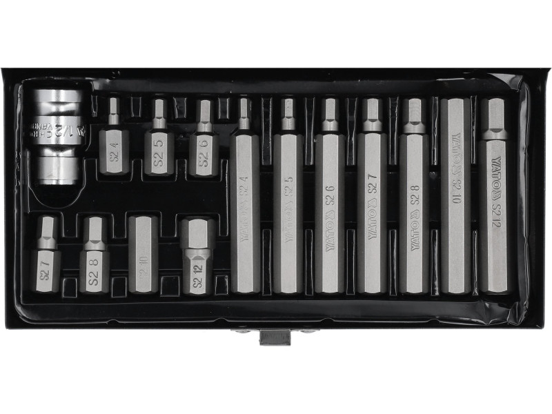 YATO Bit készlet 15 részes (imbusz) H4-H12 1/2"