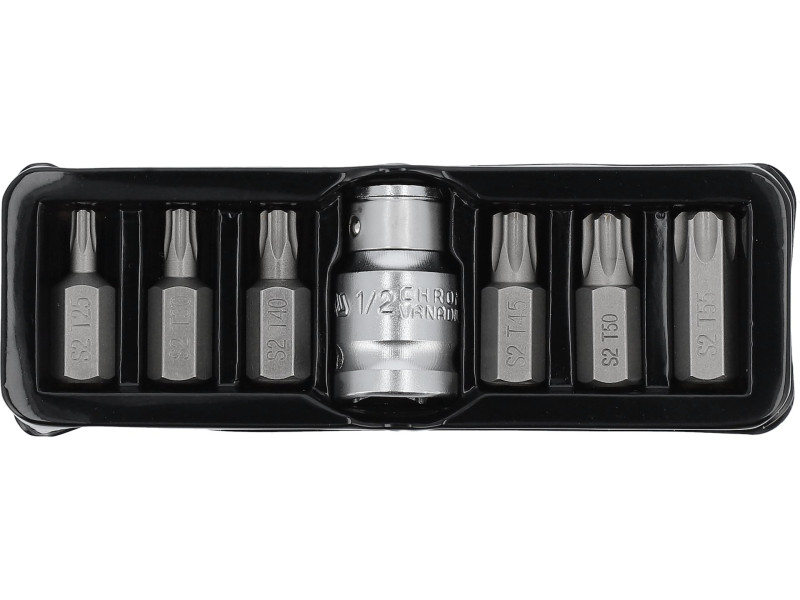 YATO Torx bit készlet 7 részes (1/2" T25-T50)
