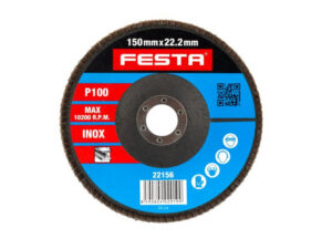 FESTA Lamellás csiszolókorong 150 x 22,2 / P100 inox