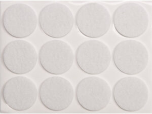 VOREL Öntapadós csúszásgátlós bútorláb alátét kerek fehér 28 mm (12 db)