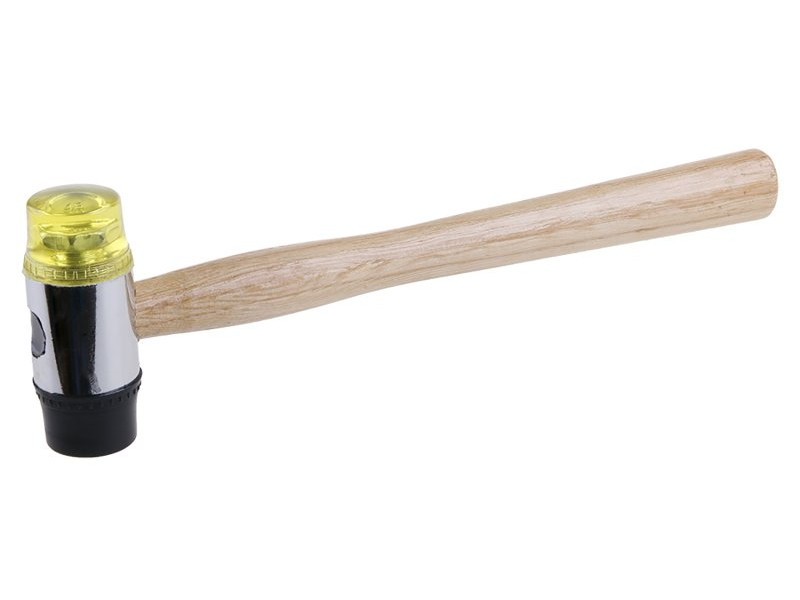 Domborító kalapács 300 g fa nyél 35 mm fekete-sárga