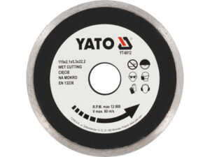 YATO Gyémánt vágókorong 115 x 2,1 x 5,3 x 22,2 mm folytonos