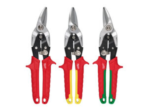 MILWAUKEE Lemezvágó olló készlet 3 részes 260 mm (jobbos, balos, egyenes)