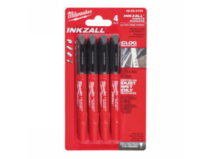 MILWAUKEE INKZALL™ Jelölőfilc vékony hegy (fekete) (4 db)
