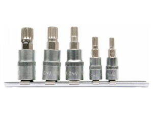 YATO Bit dugókulcs készlet 5 részes Spline 1/4", 3/8" CrV