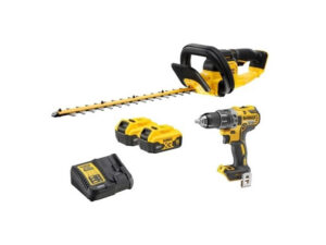 DEWALT Akkus sövényvágó + DCD791 fúrócsavarozó (2 x 5,0 Ah akku + töltő)