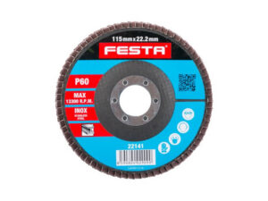 FESTA Lamellás csiszolókorong 115 x 22,2 mm / P60 inox