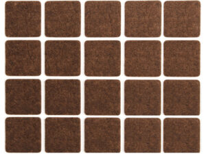 VOREL Öntapadós csúszásgátlós bútorláb alátét négyszög barna 20 x 20 mm (20 db)