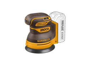 INGCO Akkus excentercsiszoló 125 mm szénkefe nélküli 20 V (akku és töltő nélkül)